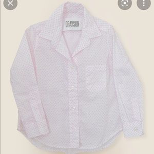 Grayson - The Hero Button-Up Shirt Pink Hearts, Washed Cotton